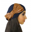 Béret "Paris Camel marine"